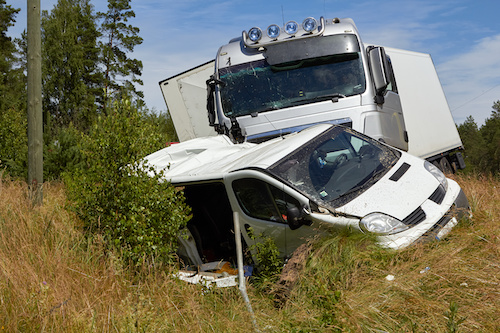 truck accident with van